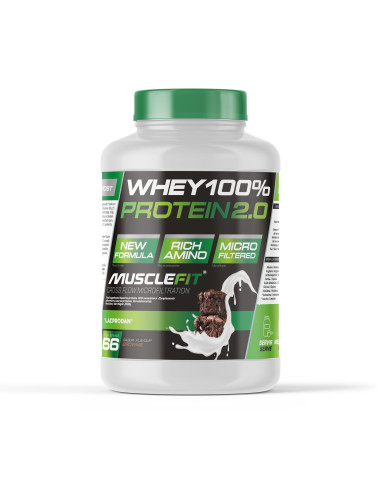 Whey 100% Protein 2000g - MuscleFit | Concentrado de Proteína para Creación de Músculo
