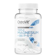 Triple Magnesio + B6 P-5-P 90 caps - OstroVit | Salud Ósea y Relajación Muscular