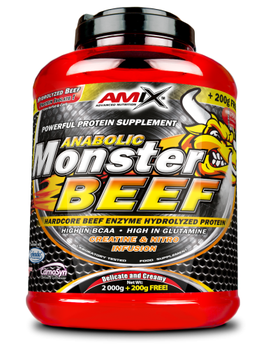 Monster Beef Protein 2000g + 200g  - Amix Nutrition | Aumentar Rendimiento Físico