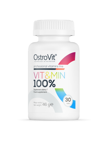 100% Vit&Min 30 Tabs - OstroVit | Suplemento Multivitamínico